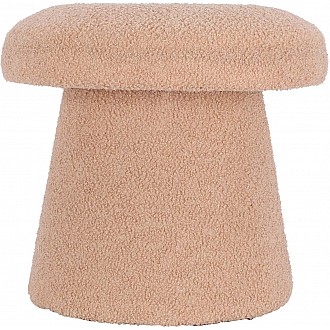 JK Home Décor - Σκαμπώ Μανιτάρι Μπεζ Πρόβατο 43cm