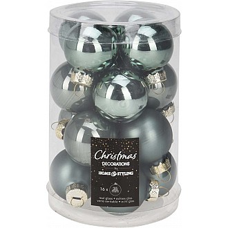JK Home Décor - Μπάλα Γυάλινη Μέντα 3.5cm S/16