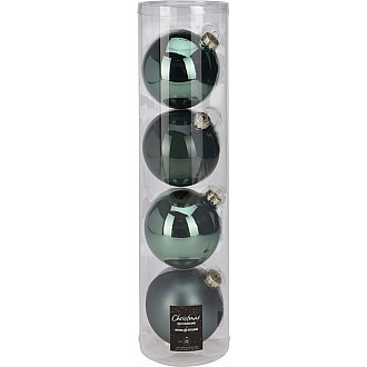 JK Home Décor - Μπάλα Γυάλινη Μέντα 10cm S/4