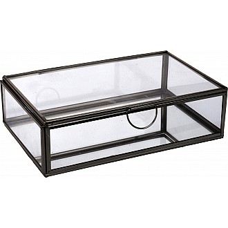 JΚ Home Décor - Κουτί Terrarium Μαύρο 20x13cm