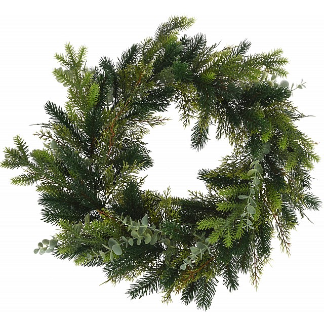 JΚ Home Décor - Στεφάνι Χριστουγέννων Ευκάλυπτος 50x15cm