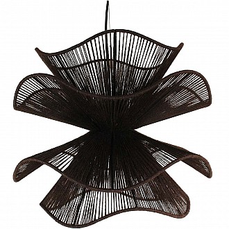 JK Home Décor - Φωτιστικό Οροφής Jute Καφέ 50x46cm