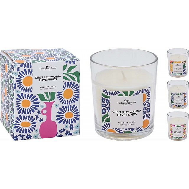 JK Home Décor - Κερί Αρωματικό σε Γυαλί 8.5x10cm 3Σχδ