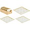 JK Home Décor - Πιατέλα από Γυαλί Χρυσό 10x10cm 2Σχδ