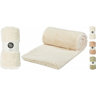 JK Home Décor - Κουβέρτα Γούνα Ριγέ 150x125cm 3Σχδ