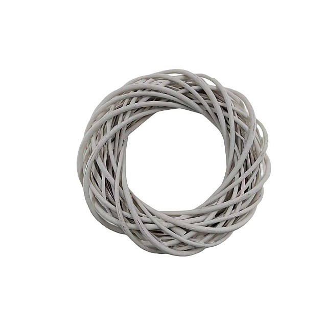 JK Home Décor - Στεφάνι Ψάθινο Λευκό 20cm