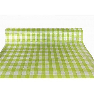 JK Home Décor - Ύφασμα Big Chechers - Linen Πράσινο 50cmX5m