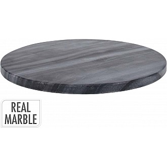 JK Home Décor - Δίσκος Μάρμαρο Μαύρο 24x1.5cm