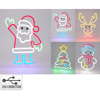 JK Home Décor - Φιγούρες ΝΕΟΝ LED 24x32cm 4Σχδ
