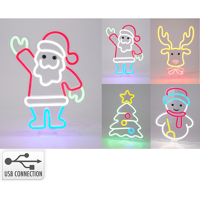 JK Home Décor - Φιγούρες ΝΕΟΝ LED 24x32cm 4Σχδ