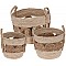JΚ Home Décor - Καλάθι με Λαβές Cattail 37x32-25x24cm S/3