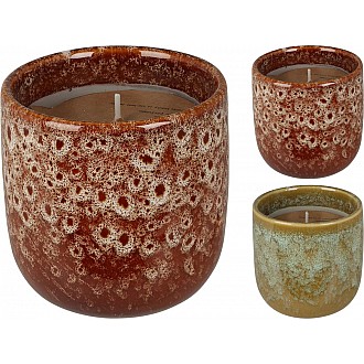 JΚ Home Décor - Autumn Κερί Σε Κεραμικό 9x9.3cm 2Σχδ